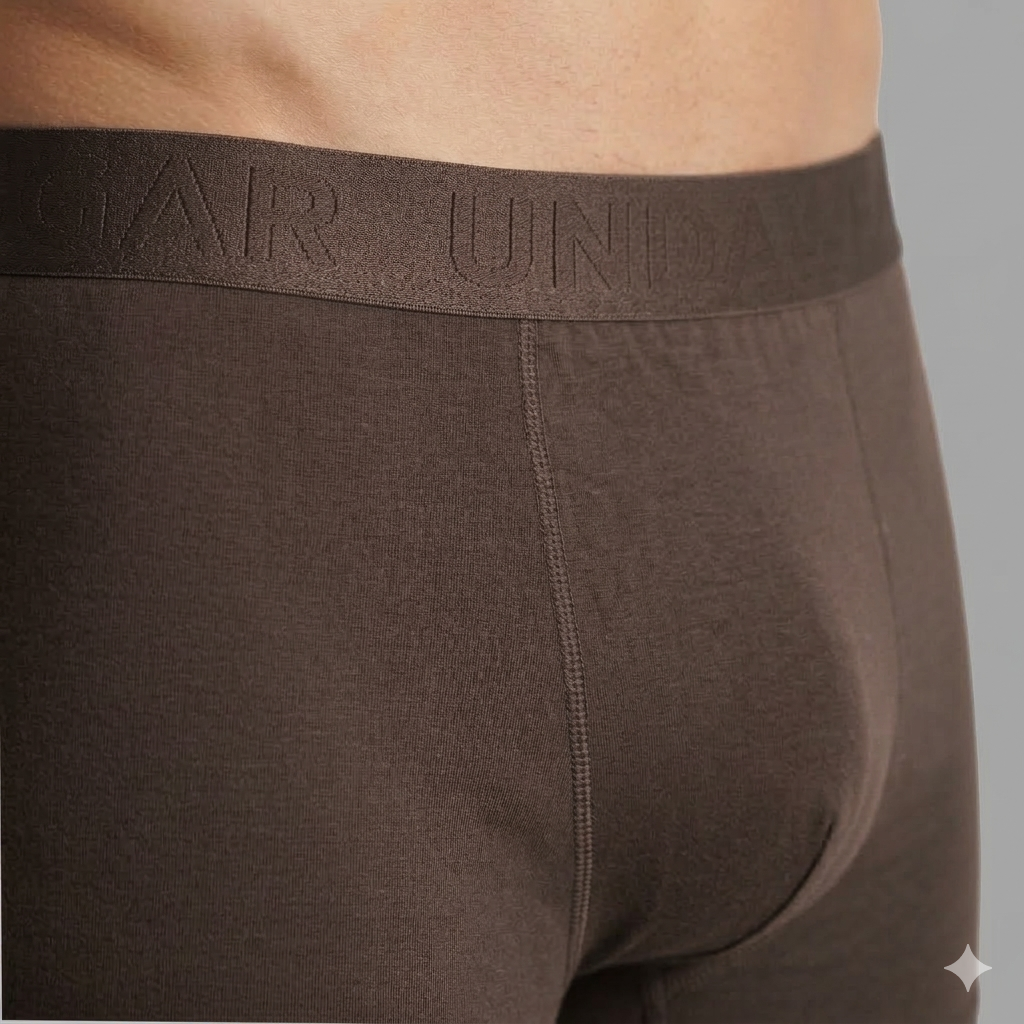 Boxershorts Herren | Aus gekämmter Baumwolle | 4 Pack Braun