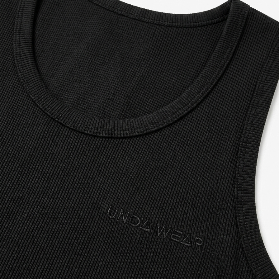Tank Tops Herren | 100% Baumwolle | 2 Paar Schwarz