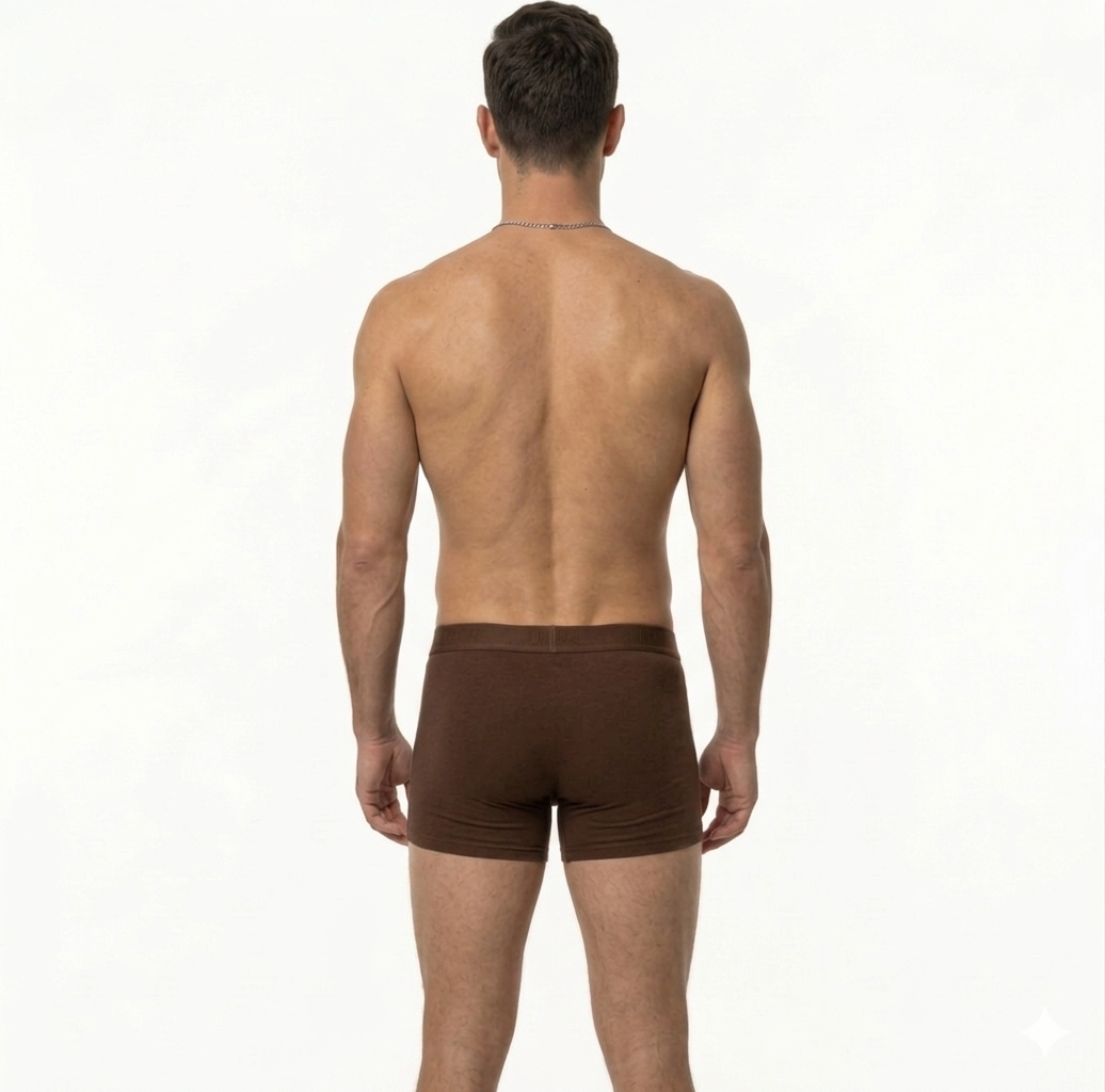 Boxershorts Herren | Aus gekämmter Baumwolle | 4 Pack Braun