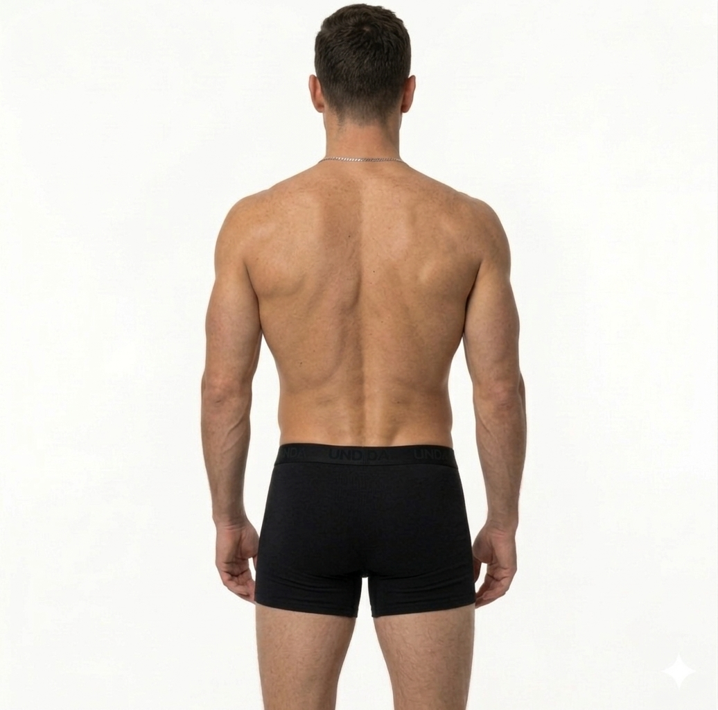 Boxershorts Herren | Aus gekämmter Baumwolle | 4 Pack Schwarz