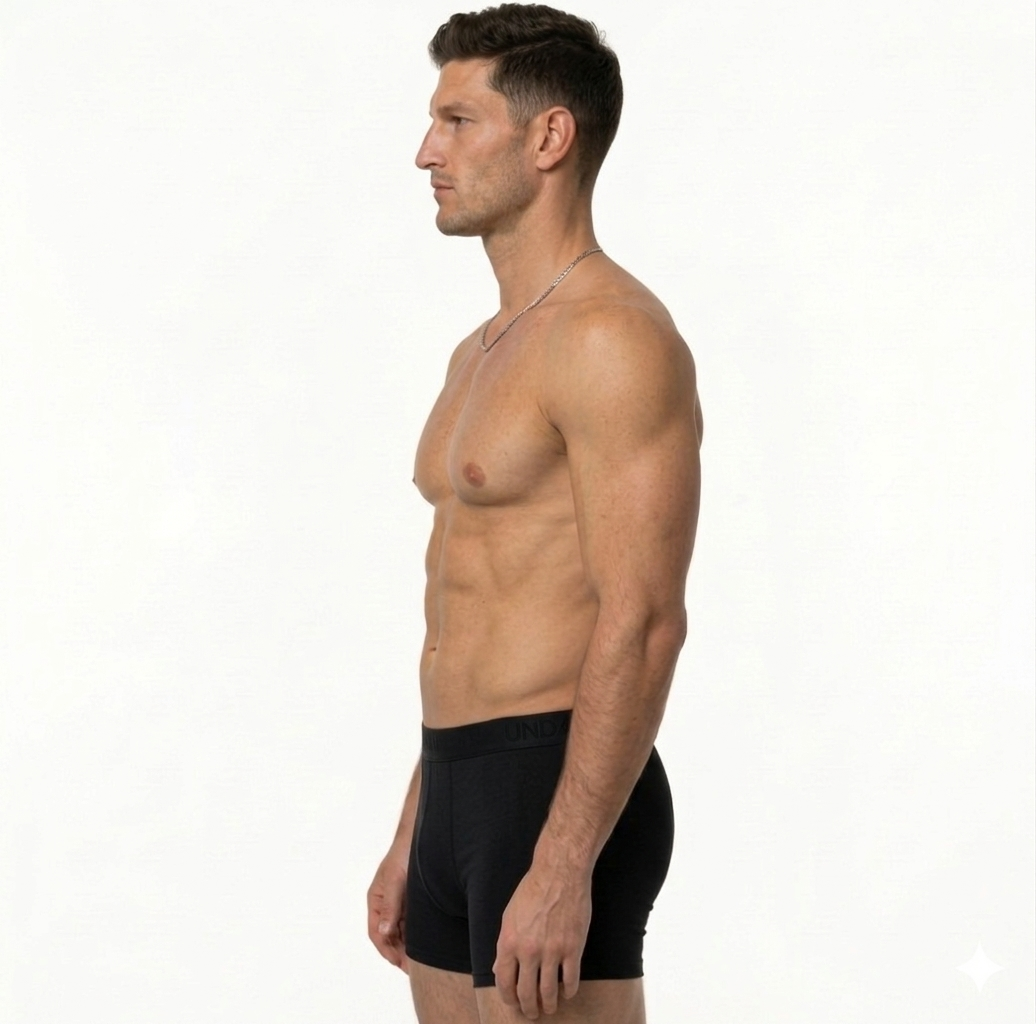 Boxershorts Herren | Aus gekämmter Baumwolle | 4 Pack Schwarz