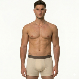 Boxershorts Herren | Aus gekämmter Baumwolle | 4 Pack Beige