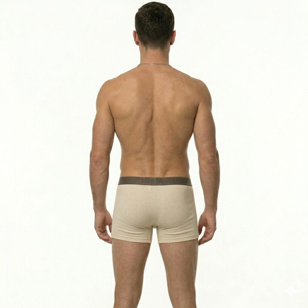 Boxershorts Herren | Aus gekämmter Baumwolle | 4 Pack Beige