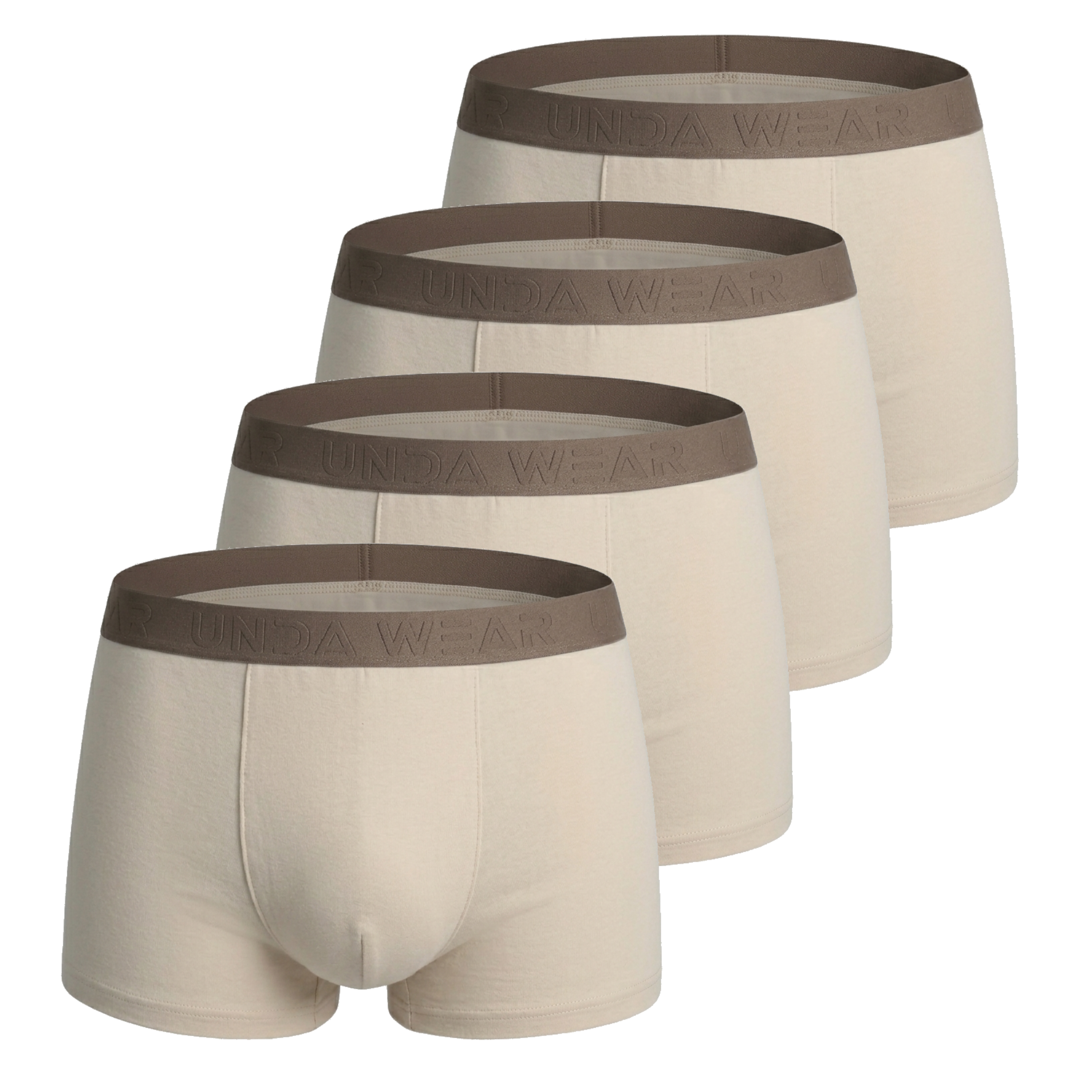 Boxershorts Herren | Aus gekämmter Baumwolle | 4 Pack Beige