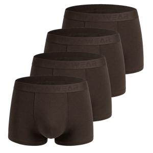 Boxershorts Herren | Aus gekämmter Baumwolle | 4 Pack Braun