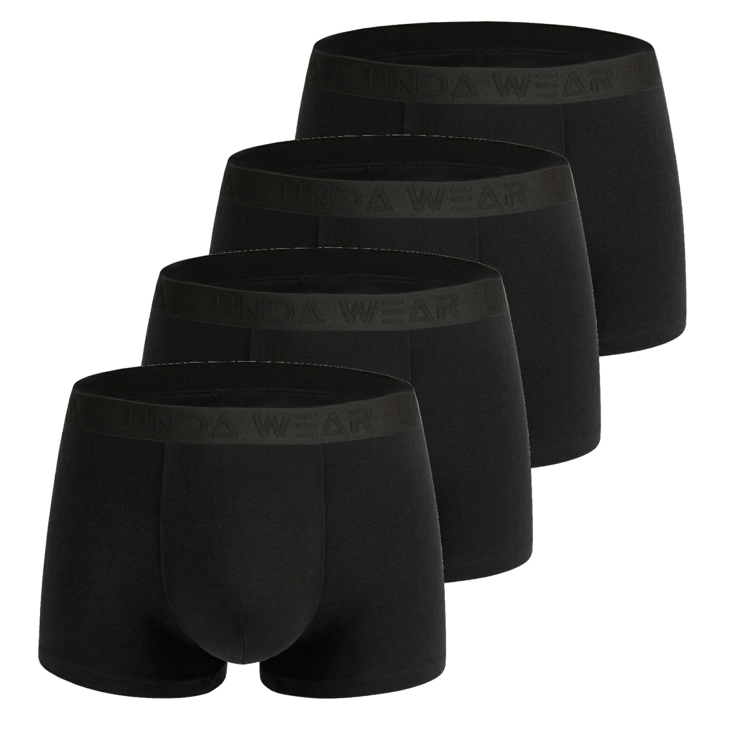 Boxershorts Herren | Aus gekämmter Baumwolle | 4 Pack Schwarz