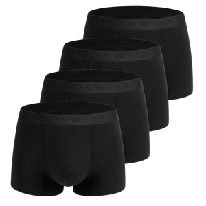 Boxershorts Herren | Aus gekämmter Baumwolle | 4 Pack Schwarz